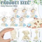 40 Sets Safari Animal Baby Shower Soaps Favors for Guests Jungle Greeting Card Bath Gift for Birthday Party (animal,Blue) - Image 2