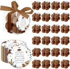 MTLEE 24 Sets Dark Brown Baby Shower Party Favors Small Bubble Candle by MTLEE