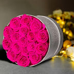 Prifroti 17 Hot Pink Flowers in Glitter Box, Birthday Gifts for Women, Preserved Flowers, Mothers Day Roses Gift for Mom - Image 4