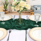 12 Pack 10Ft Emerald Green Cheesecloth Table Runner 23 x 120 Inch - Image 4