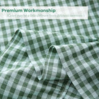 Green White Gingham Ruffled Tablecloth Rectangular 120“x60” - Image 6
