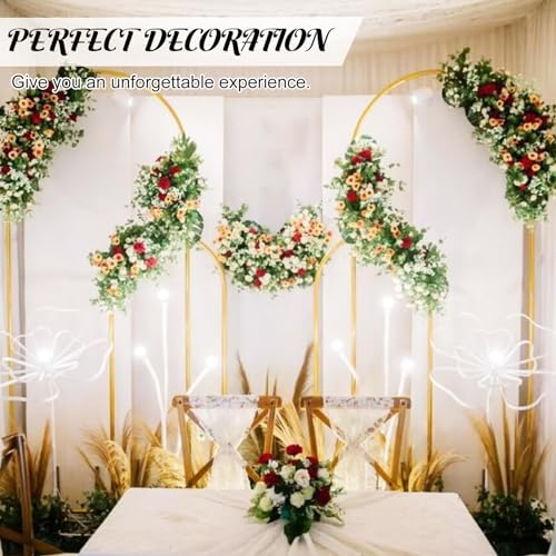 Metal Arch Stand and Cover Set,1 Black Spandex Fitted Backdrop with 1 Gold Wedding Arched Stand Frame for Parties Birthday Baby Shower Bridal Banquet Decoration (7.2FT) - Image 7
