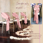 fani 120 PCS Satin Chair Sashes, 7x78 Inch, Rose Gold - Image 7
