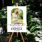 Andaz Press 16"x20" Personalized Canvas Baby Shower Welcome Sign, Custom Photo Boho Arch Gender Neutral Large Welcome Baby Shower Sign for Easel Stand, Baby Shower Decorations - Image 3