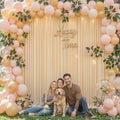 Dark Champagne Backdrop Curtain for Parties Wedding Baby Shower Wrinkle Free Photo Curtains Backdrop Drapes Fabric Decoration for Bridal Shower 5ft x 7ft,2 Panels by Tao-GePartyDecorations