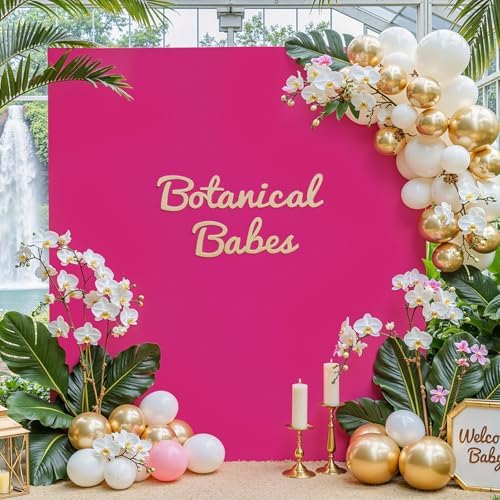 Hot Pink Square Arch Backdrop Cover 6.6x6.6FT, Double-Sided Stretchy Spandex Fabric Fits Square Arch Backdrop Stand, Hot Pink Background Backdrop for Wedding Baby Shower Birthday Party Decorations - Image 2