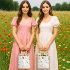 Abbylike 12 Pcs Floral Gift Bag Small Flower Tote Bag,Wildflowers - Image 6