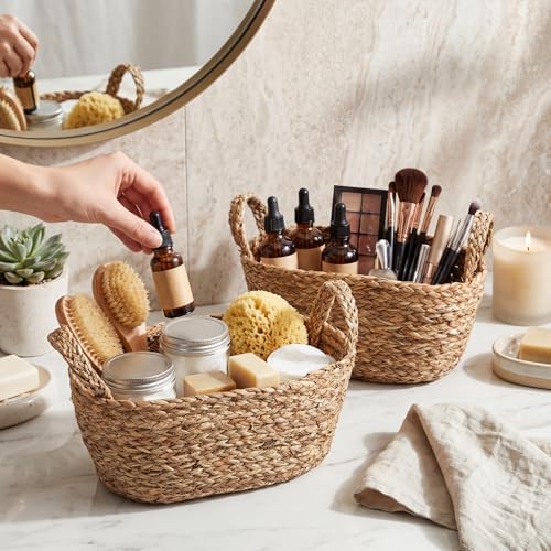 Colingmill 2 Pack Empty Gift Basket with Gift Bag and Ribbons, 12×10×8” Natural Wicker Basket, Storage Natural Rope Baskets, Decorative Gifts Organizer for Baby Showers, Raffle, Wedding, Birthday - Image 6