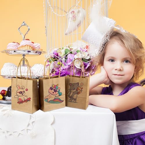 SPERPAND 150Pcs Small Gift Bags - 6.5" Brown Paper Bag Kraft Gift Bags for Birthday, Baby Shower, Christmas, Wedding, Party Favor Bag - Image 6