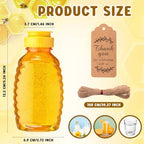 Sliner 36 Set Clear Honey Squeeze Bottle, Plastic Jars with Lid, 12 oz - Image 2