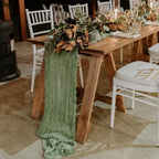 20Pack Sage Green Cheese Cloth Table Runner 20x120inch Gauze Table Runners - Image 2