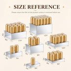 Leinuosen 7 Pcs Large Acrylic Buffet Risers, 6-12" Rectangle, Silver - Image 2