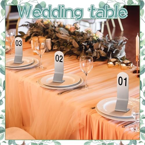 Honeydak 1-25 Table Numbers Sliver Z Stand, Double Sided Steel Stands - Image 4