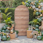Wood Arch Backdrop Cover, 7.2FT x 4FT, for Birthday and Baby Shower Party - Image 3