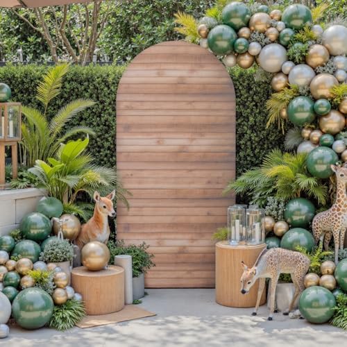 Wood Arch Backdrop Cover, 7.2FT x 4FT, for Birthday and Baby Shower Party - Image 3