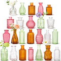 TBWIND 24pcs Colorful Glass Bud Vases Set by TBWIND