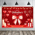 15x10ft Valentines Day Backdrop Happy Valentines Day Background Red Heart Bow Candle Gift Party Decorations Romantic Photo Booth Banner for Wedding Anniversary Date Night Birthday Photoshoot by ASDCXZ