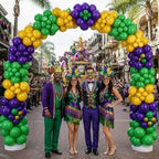 Balloon Arch Deluxe DIY Professional Kit with Mardi Gras Gold, Green and Purple Balloons (1/Pkg) Pkg/1 - Image 3