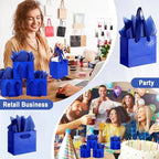Qilery 50 Pcs Wedding Paper Gift Bags Bulk with Tissue Paper Small Gift Bags with Handle and Tags for Birthday Wedding 4th of July Party Business(Dark Blue,4.7 x 2.4 x 3.9'') - Image 6
