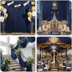 20ft×15ft Navy Blue Backdrop Curtain for Wedding Parties - Image 5