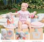 Baby Girl Gifts,Baby Shower Gifts for Girls,New Born Baby Girls Gift,Baby Girl Gift Basket,Unique Baby Gift Essential,Gender Reveal Gifts,Rattle Swaddle Blanket Baby Girl Gifts - Image 4
