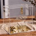 Novabright 10" Wedding Acrylic Card Box, Clear,Gold, Elegant Style by Unknown