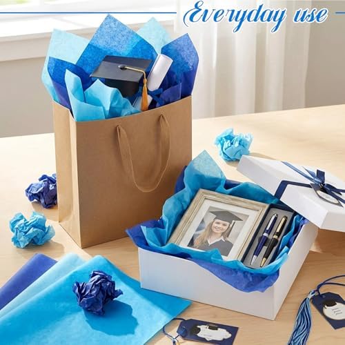 500 Sheets Blue Tissue Paper Bulk 20 x 20 Inch for Rosh Hashanah Gifts - Image 5
