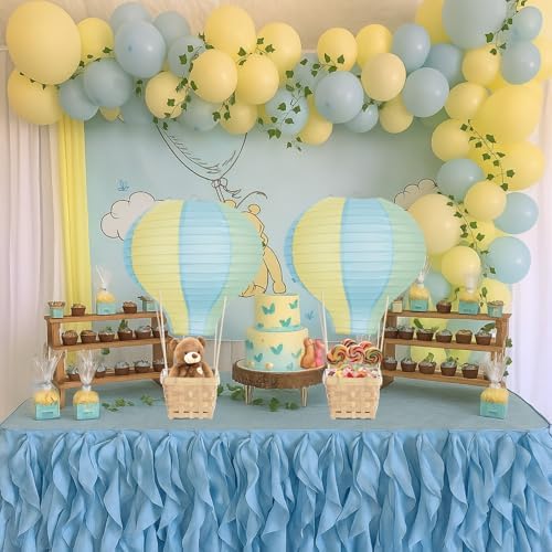 Meooeck 8 Sets Blue Yellow Green Hot Air Balloon Table Centerpieces Decor - Image 4
