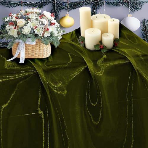 30 Yard Organza Fabric 44" Wide for Wedding Event Décor - Olive Green by MDS