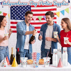 Sliner 50 Sets 4th of July Plastic Disposable Cups 16oz - Image 4