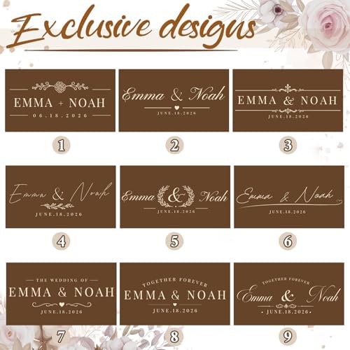 OurWarm Personalized Wedding Card Box with Names & Date Laser-Cut Engraving - Image 3