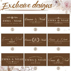 OurWarm Personalized Wedding Card Box with Names & Date Laser-Cut Engraving - Image 3