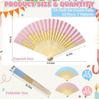 Chunful 24 Pack Ice Cream Folding Fans for Ice Cream Social Decorations - Image 2
