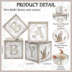 Chunful 4 Pcs Magical Wizard Baby Shower Boxes Magic Theme Balloon Blocks - Image 2