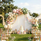 White Arch Cover 7.2ft 6.6ft 6ft Spandex Arch Backdrop Cover Set of 3 - Image 7