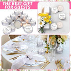 MTLEE 50 Pcs Wildflower Wedding Candles Gift Favors for Guests 1 Oz - Image 5
