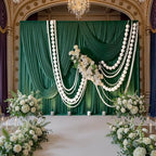 50ftx10ft Wrinkle Free Hunter Green Backdrop Curtains for Parties, Polyester Green Photo Backdrop Drapes 10 Panels 5x10ft for Wedding Birthday Baby Shower Photography Background - Image 3