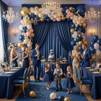 20ft×15ft Navy Blue Backdrop Curtain for Wedding Parties - Image 4