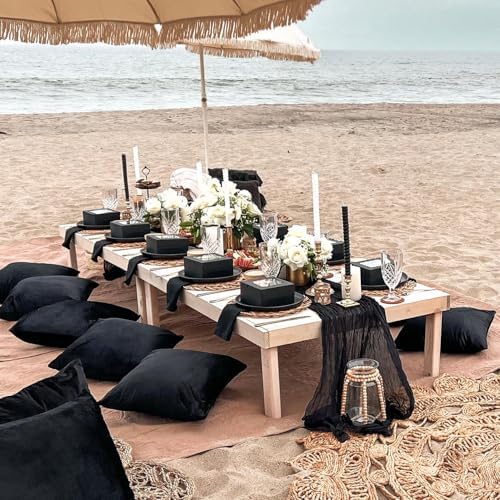 12 Pack Black Cheesecloth Table Runner 10Ft 23 x 120 Inch - Image 7