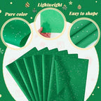 500 Sheets Green Glitter Tissue Paper 15 x 20 Inch for Christmas Gift Bags - Image 4