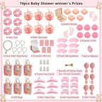 74PCS Jewelry Box Kit Baby Shower Party Favors for Game Winners (Pink) - Image 2