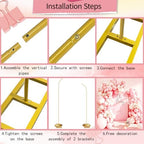Half Balloon Arch Stand Set of 2, 7.5FT & 6.2FT Balloon Arch Kit - Image 5