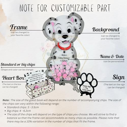 Dog Baby Shower Guest Book Alternative, Personalized Puppy Sign-in Board - Image 6