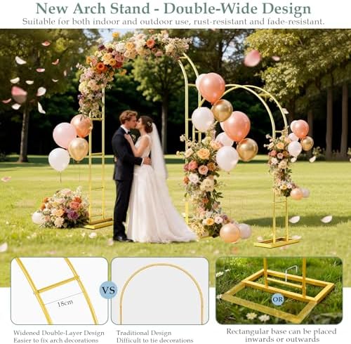 WellSign 7.2FT, 6FT Balloon Arch Backdrop Stand Set of 2 - Image 4