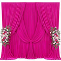 30x10ft Hot Pink Photo Backdrop Curtains for Parties Fuchsia Wrinkle Free Polyester Photoshoot Curtains Drapes Backdrop for Birthday Baby Shower Graduation Photography Background 6 Panels 5x10FT by Suppromo