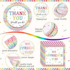 Funnymoom 452 Pcs Thank You Party Decorations for 50, We Appreciate You Paper Plates Napkins Cups Tablecloth Cutlery Straws for Employee Staff Housekeeping Week Pastor Appreciation Party Supplies - Image 3