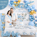 Little Pumpkin Baby Shower Decorations Party Supplies Blue - Image 3