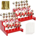 Wooden Cake Pop Stand, 2 Pcs 33 Hole Lollipop Holder for Wedding Birthday by KHayRovies