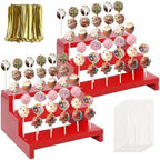 Wooden Cake Pop Stand, 2 Pcs 33 Hole Lollipop Holder for Wedding Birthday by KHayRovies