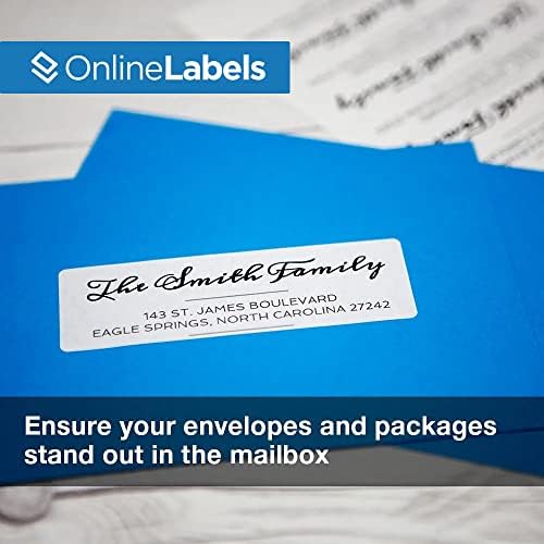 OnlineLabels 4" x 1.33" Labels - White Matte - Inkjet/Laser - 1,000 Sheets - Image 3